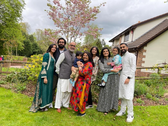 Professor Zafar Iqbal with his family